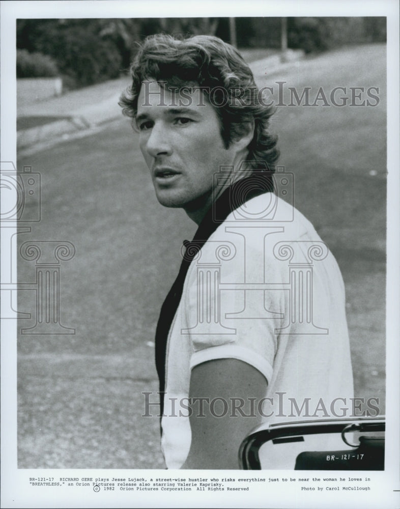1982 Press Photo Richard Gere in "Breathless" - Historic Images