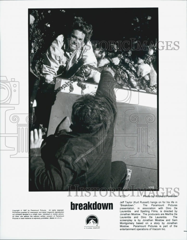 1997 Press Photo "Breakdown" Kurt Russell stars - Historic Images