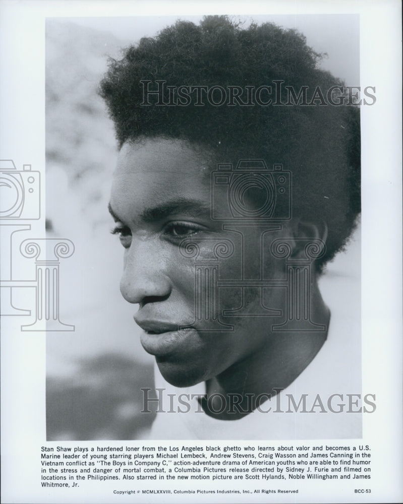 1978 Press Photo Stan Shaw in "The Boys in Company C" - Historic Images