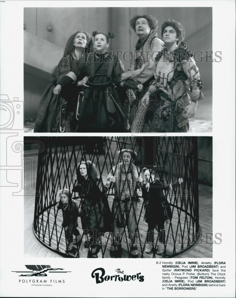 1997 Press Photo Celia Imrie Flora Newbigin Jim Broadbent Ramond Pickard in &quot;The - Historic Images