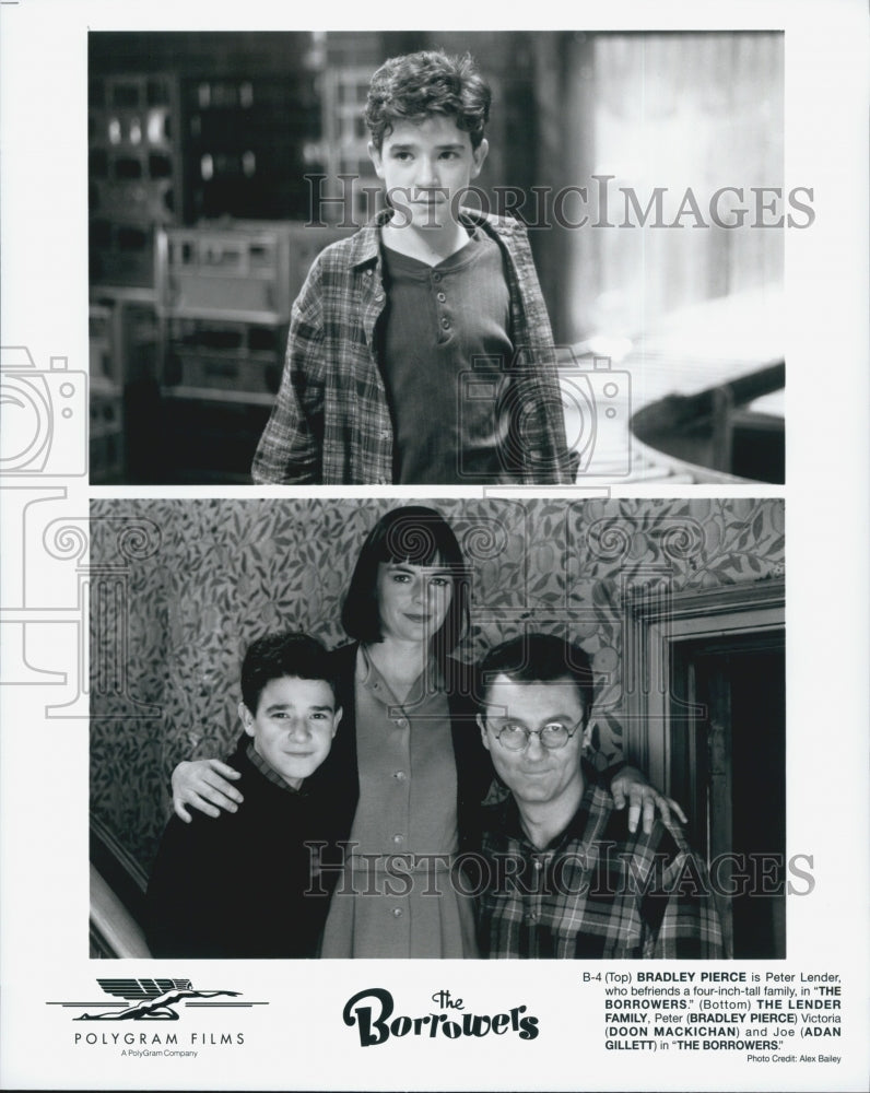 1997 Press Photo Bradley Pierce Doon Mackichan  Adan Gillett in &quot;The Borrowers&quot; - Historic Images