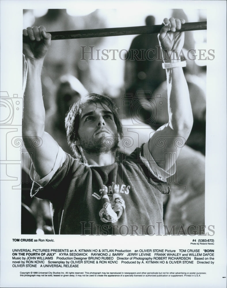 1989 Press Photo Tom Cruise in "Born on the Fourth of July" - Historic Images