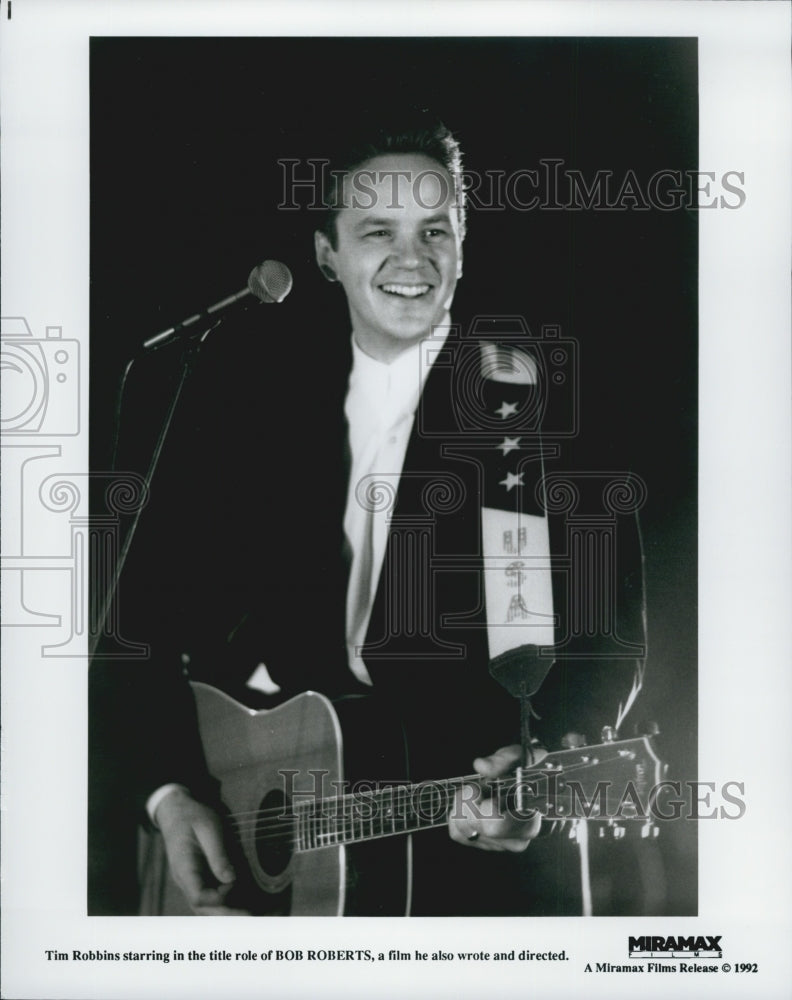 1992 Press Photo Tim Robbins in &quot;Bob Roberts&quot; - Historic Images