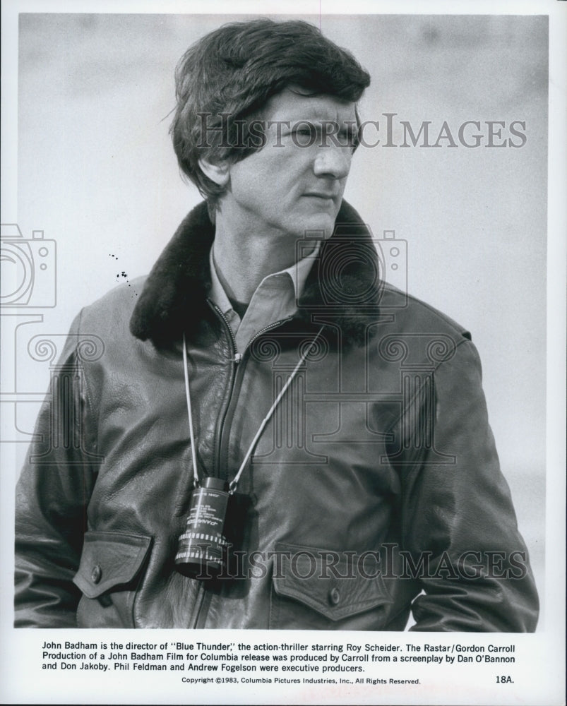 1983 Press Photo John Badham Director of &quot;Blue Thunder&quot; - Historic Images