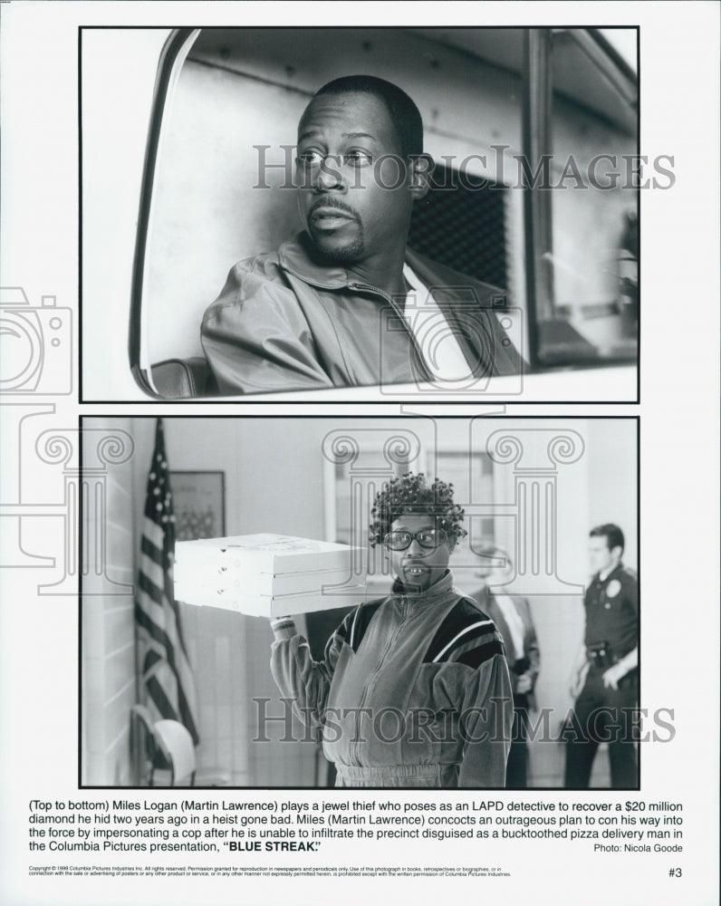 1999 Press Photo "Blue Streak" Martin Lawrence - Historic Images