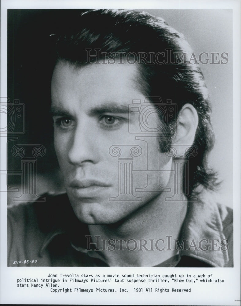 1981 Press Photo John Travolta in &quot;Blow Out&quot; - DFPG34075 - Historic Images