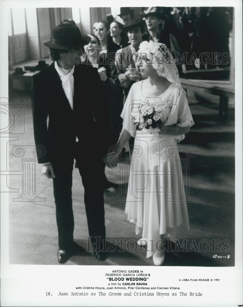 1981 Press Photo Juan Antonio and Cristina Hoyos in &quot;Blood Wedding&quot; - Historic Images