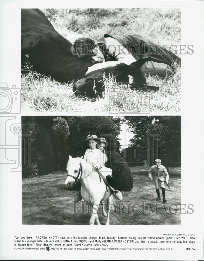 1994 Press Photo   &quot;Black Beauty &quot; Andrew Knott,Georgina Armstrong,G Paternoster - Historic Images