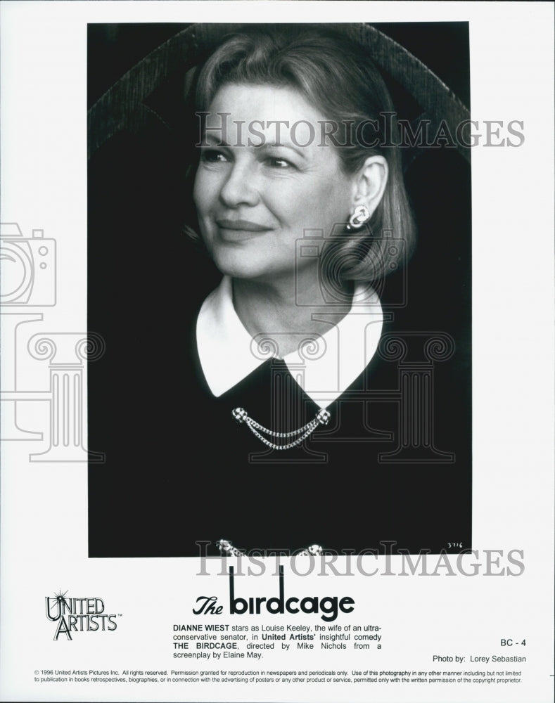 1996 Press Photo Dianne West in &quot;The Birdcage&quot; - DFPG34423 - Historic Images