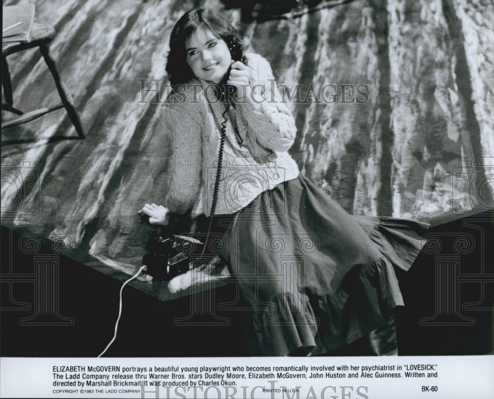 1983 Press Photo "Lovesick" starring Elizabeth McGovern - Historic Images