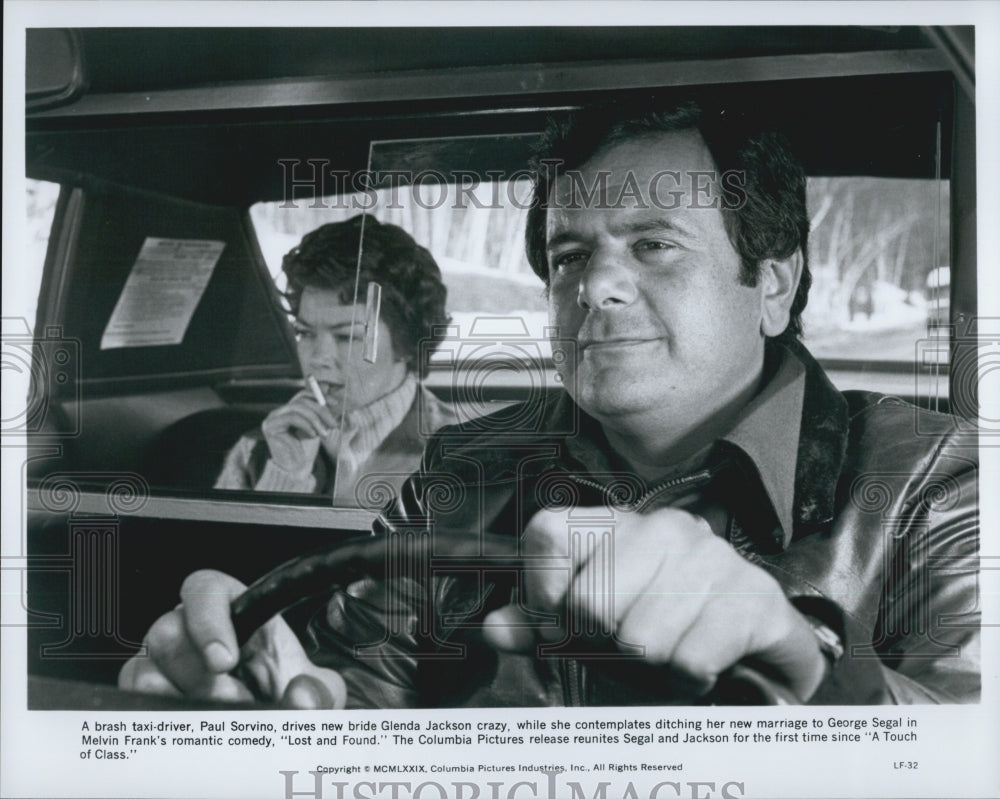 1979 Press Photo Actors Paul Sorvino and Glenda Jackson in "Lost and Found" - Historic Images