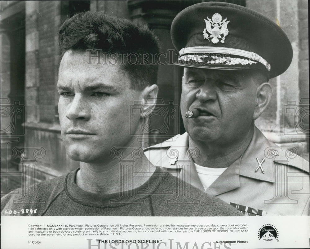 1982 Press Photo &quot;The Lords of Discipline&quot;GD Spradlin &amp; Robert Prosky - Historic Images