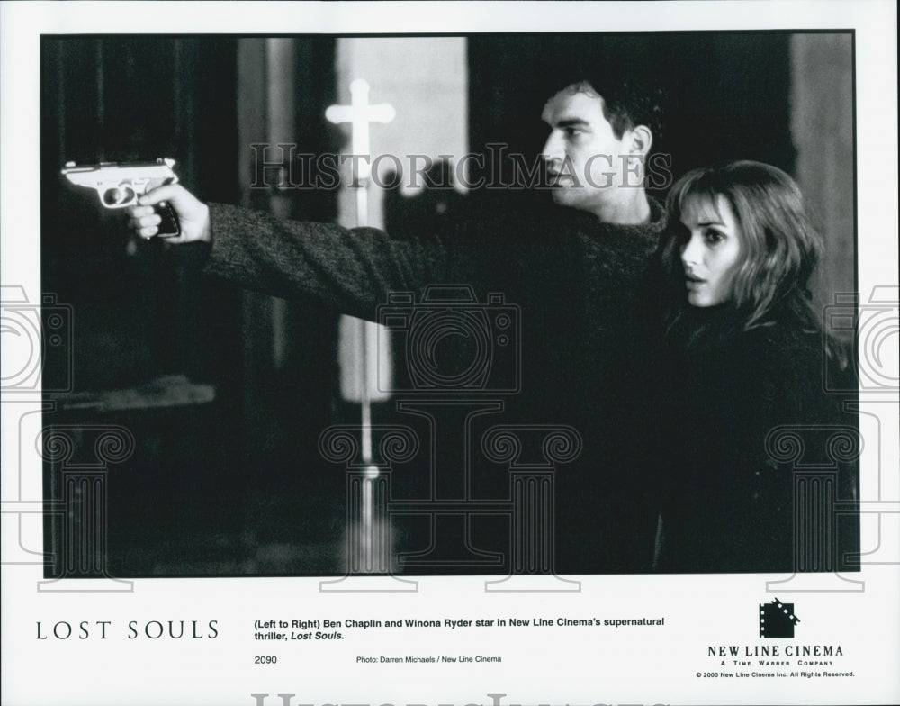 2000 Press Photo Ben Chaplin and Winona Ryder in "Lost Souls" - Historic Images