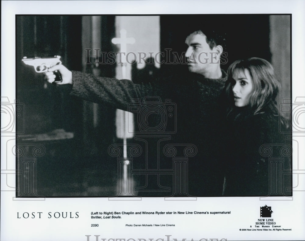 2000 Press Photo Ben Chaplin and Winona Ryder in "Lost Souls" - Historic Images