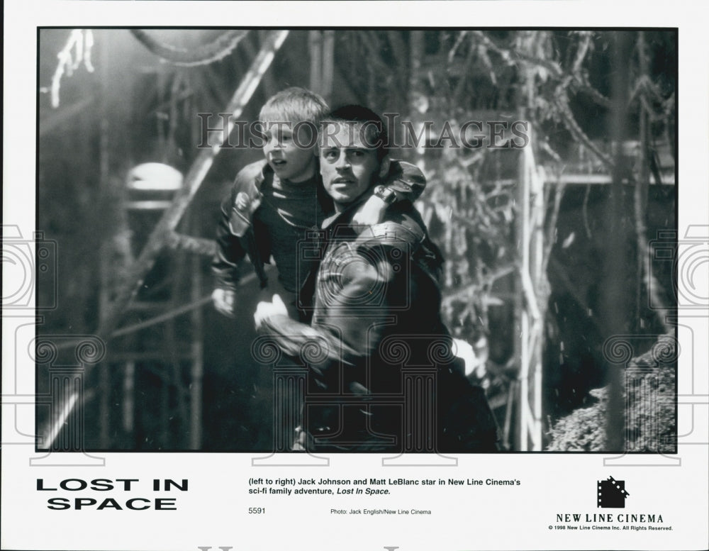 1998 Press Photo Jack Johnson and Matt LeBlanc in "Lost In Space" - Historic Images