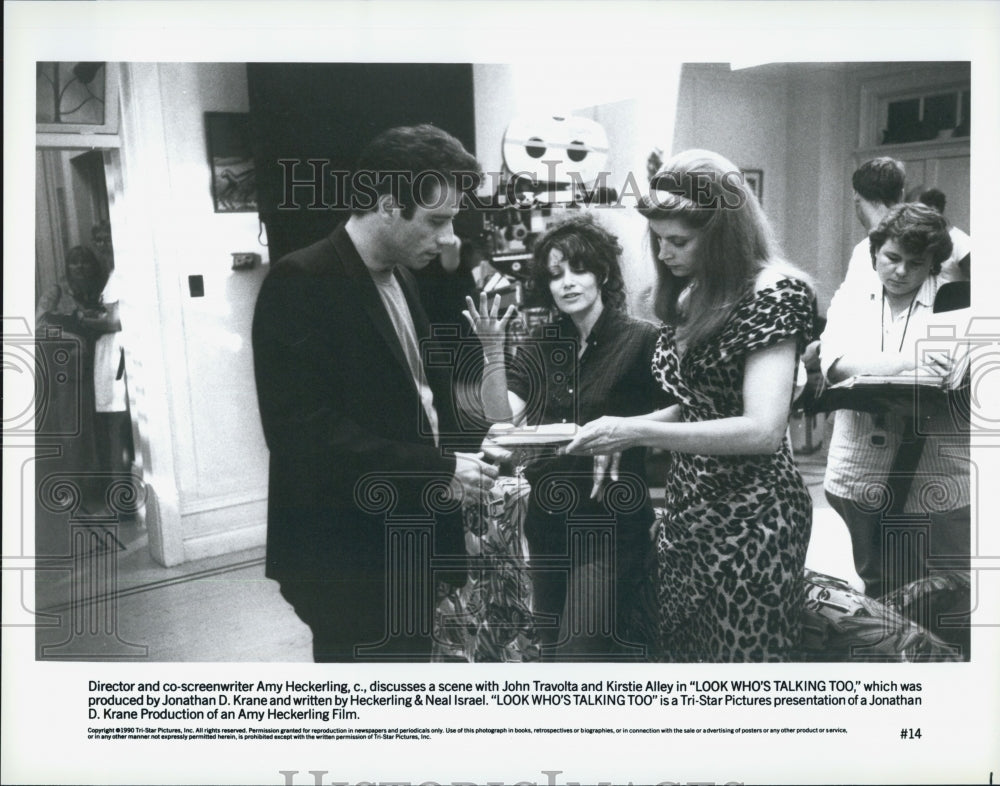 1990 Press Photo "Look Who's Talking Too" director Amy Heckerling on set - Historic Images