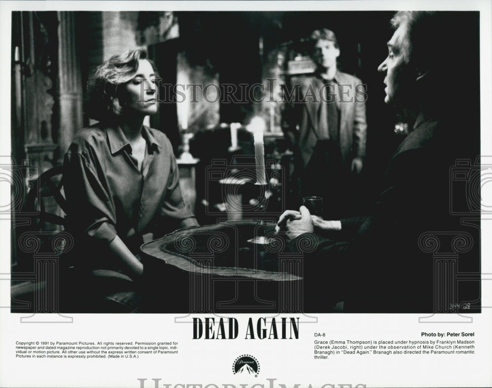 1991 Press Photo  "Dead Again"  Kenneth Branaugh,Emma Thompson,Derek Jacob - Historic Images
