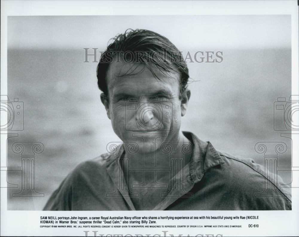 1989 Press Photo Sam Neill  in &quot;Dead Calm&quot; - Historic Images