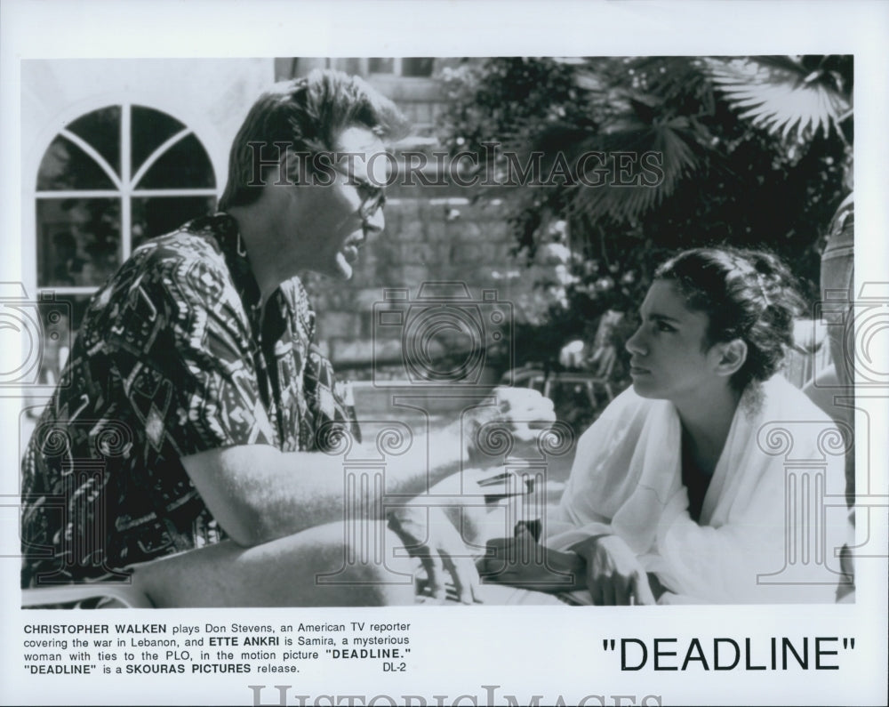 1997 Press Photo  "Deadline" Christopher Walken  & Ette Ankri - Historic Images