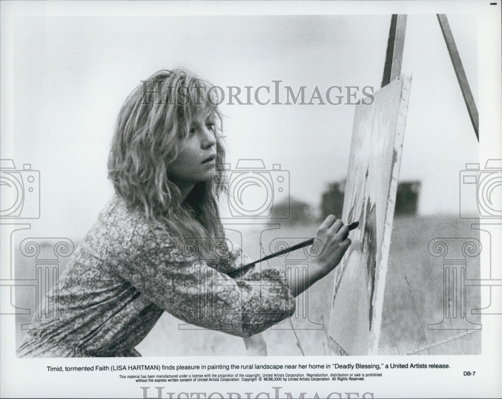 1982 Press Photo Lisa Hartman as Timid tormented Faith in &quot;Deadly Blessings&quot; - Historic Images