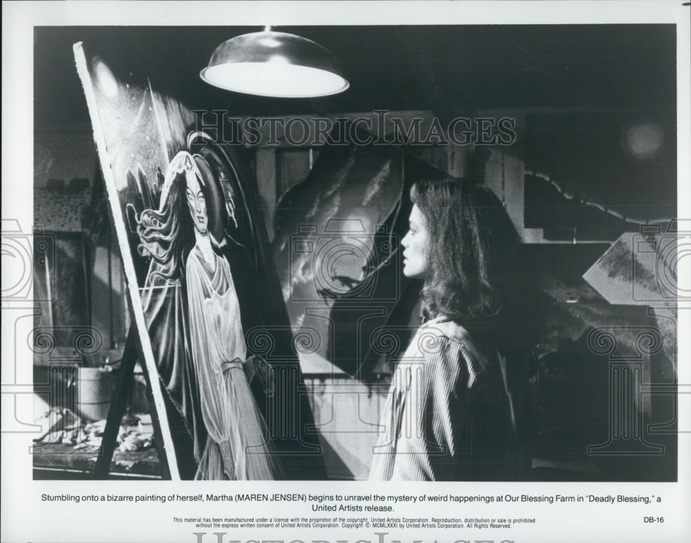 1981 Press Photo Maren Jensen in "Deadly Blessing" - Historic Images