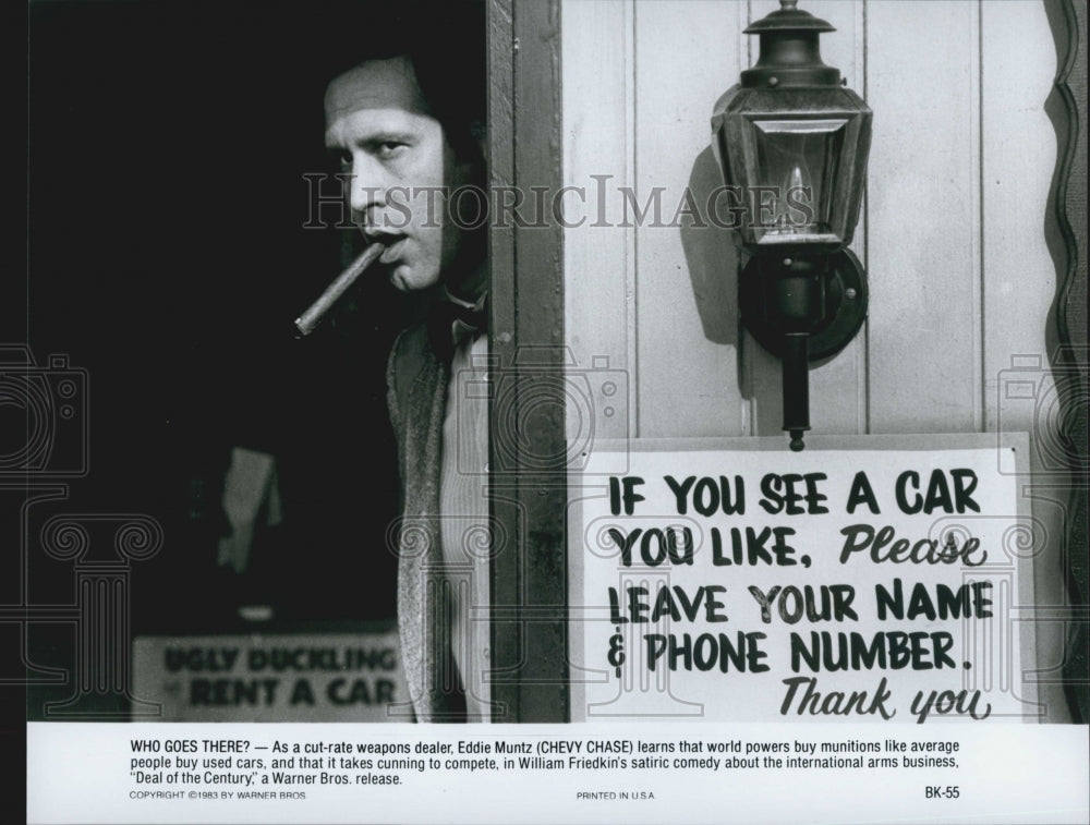 1983 Press Photo Chevy Chase Stars in William Friedkin's "Deal of the Century" - Historic Images