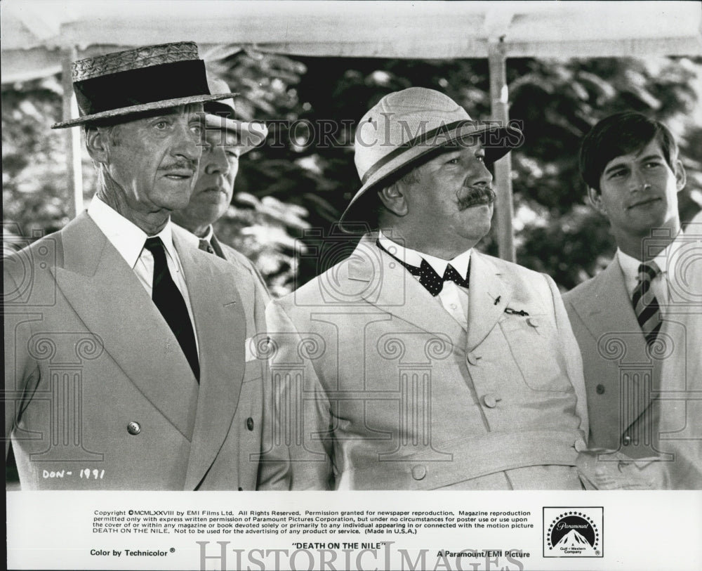 1978 Press Photo "Death On The Nile" David Nivens George Kennedy Peter Ustinov - Historic Images