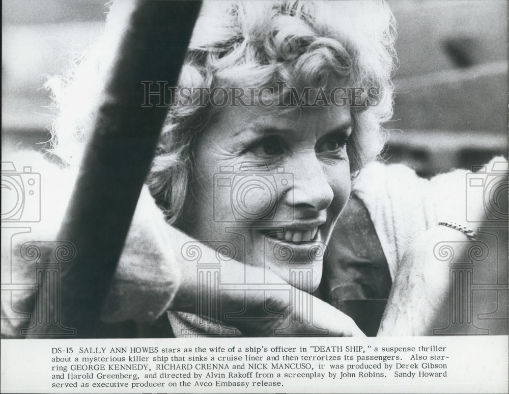 1980 Press Photo Sally Ann Howe plays part of wife of ship&#39;s officer in &quot;Death - Historic Images