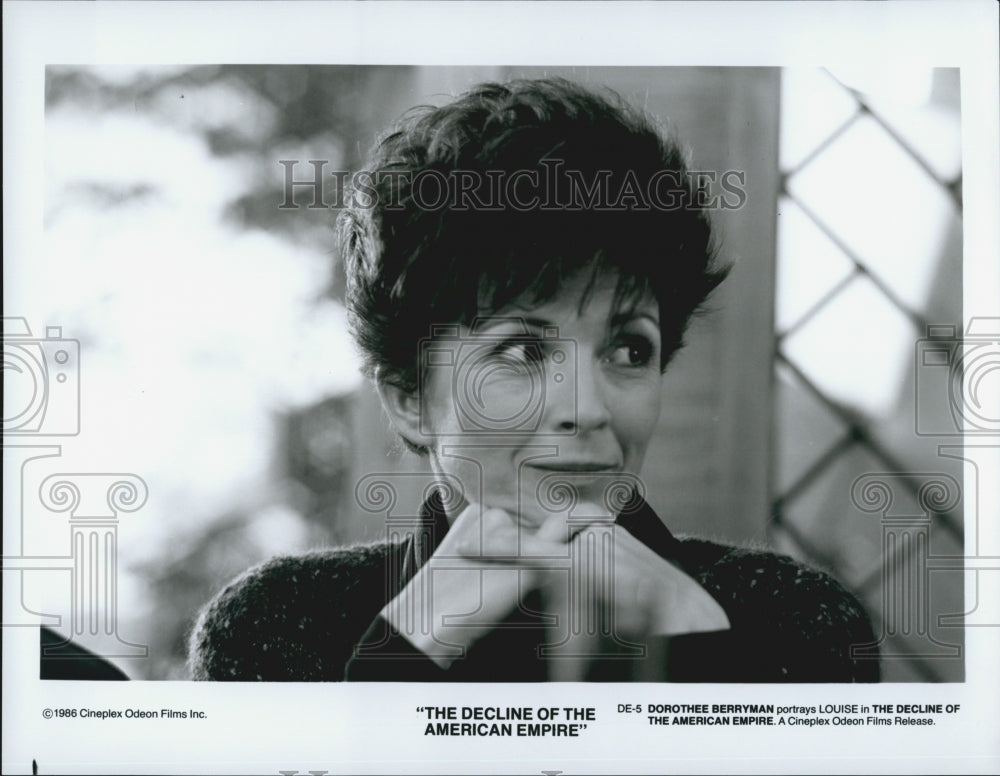 1986 Press Photo Dorothee Berryman "The Decline of the American Empire" - Historic Images