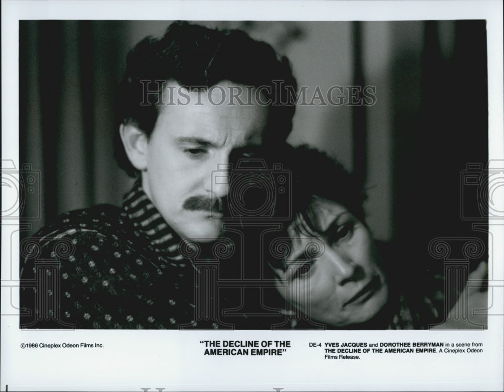 1986 Press Photo Y. Jacques, D. Berryman "The Decline of the American Empire" - Historic Images