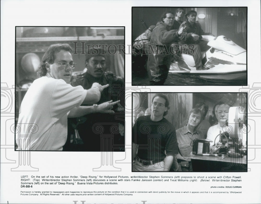 1998 Press Photo Writer/Director Stephen Sommers At Work On "Deep Rising" - Historic Images