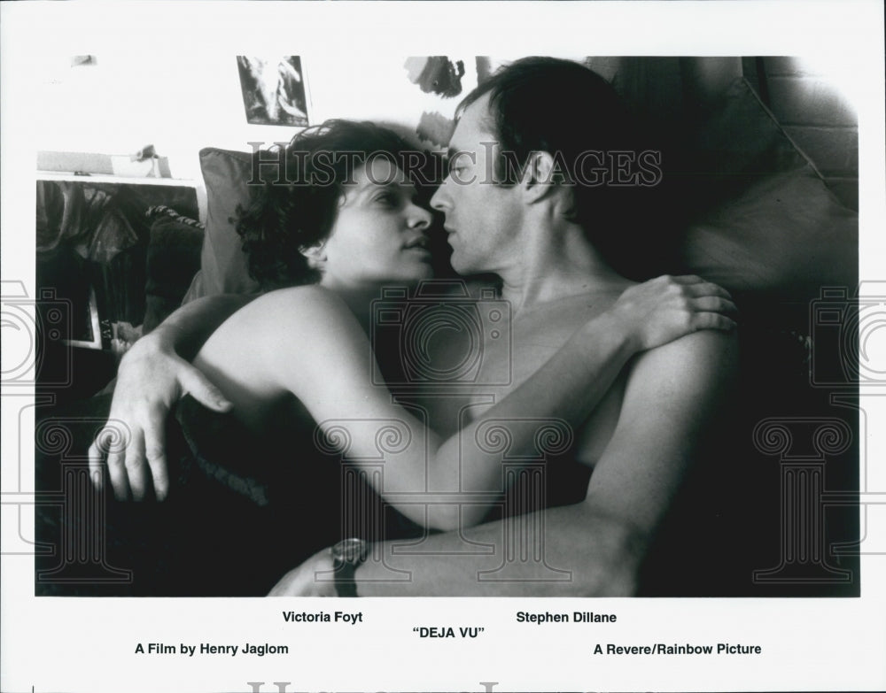 1996 Press Photo Victoria Foyt And Stephen Dillane In &quot;Deja Vu&quot; - Historic Images