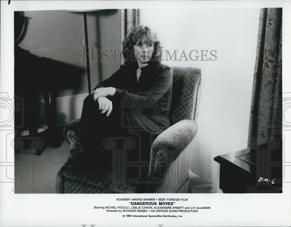 1985 Press Photo  "Dangerous Moves" starring Leslie Caron - Historic Images