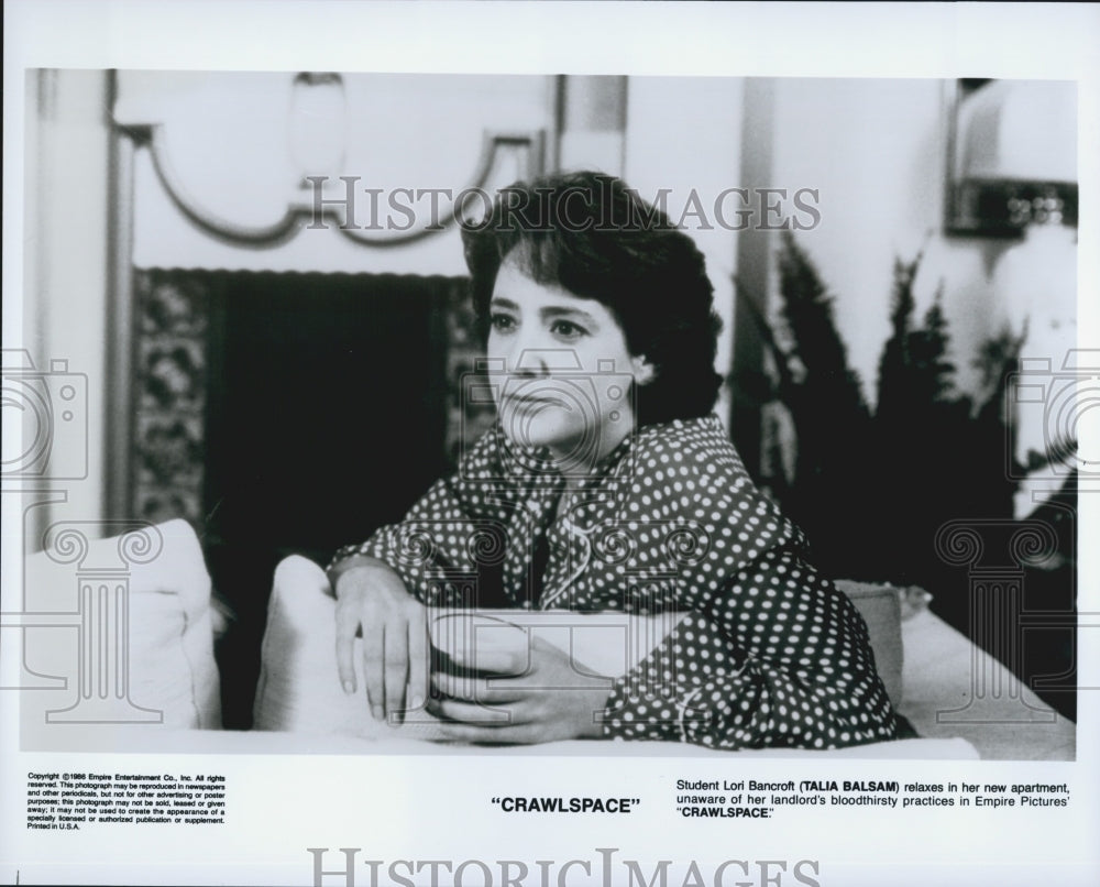 1986 Press Photo Talia Balsam in &quot;Crawlspace&quot; - Historic Images