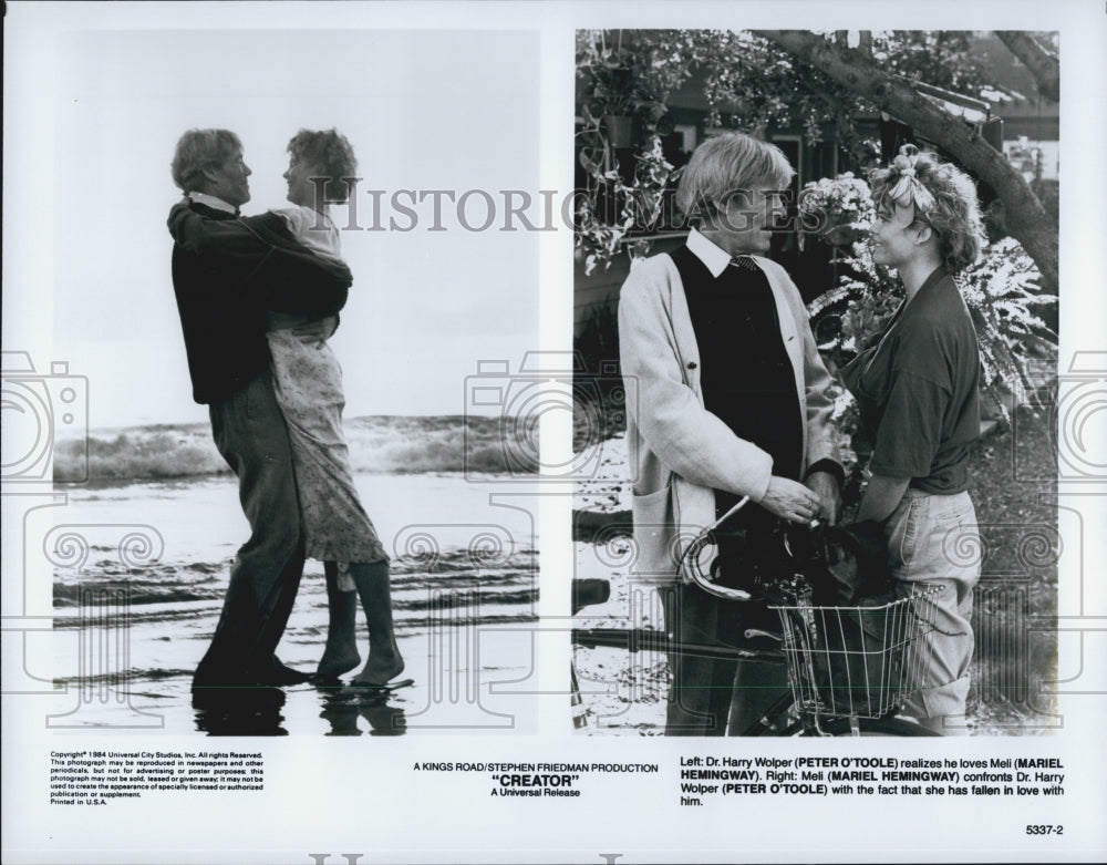 1984 Press Photo "Creator" Film David Ogden Stiers John Dehner Peter O'Toole - Historic Images