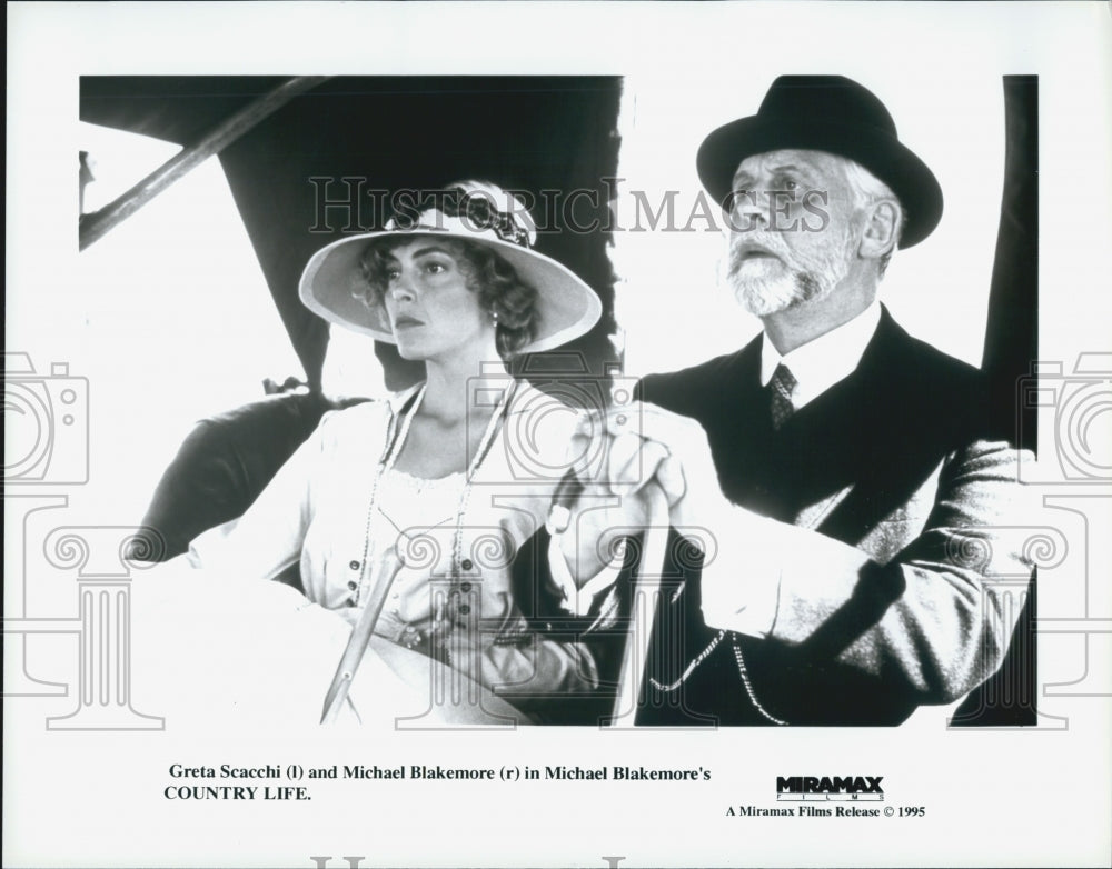 1995 Press Photo Greta Scacchi &amp; Michael Blakemore Star In Country Life - Historic Images