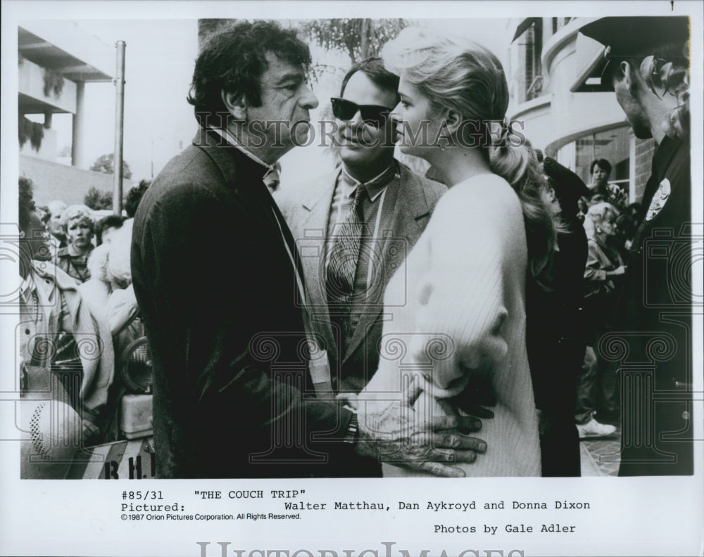 1987 Press Photo "The Coach Trip" starring Walter Mathau Dan Aykroyd and Donna - Historic Images