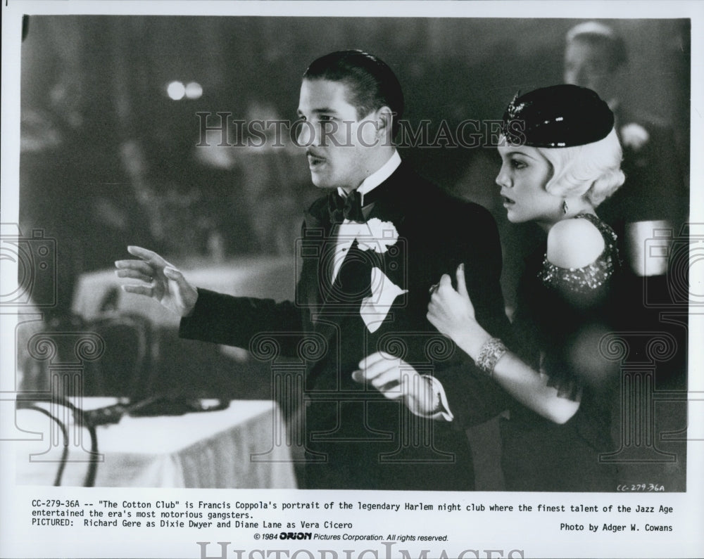 1984 Press Photo "the Cotton Club" Starring Richard Gere and Diane Lane - Historic Images