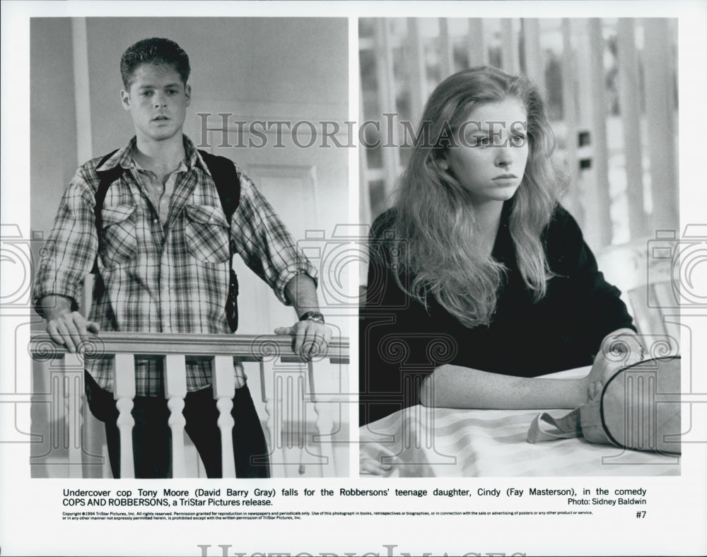 1994 Press Photo David Barry Gray and Fay Masterson in &quot;Cops and Robbersons&quot; - Historic Images