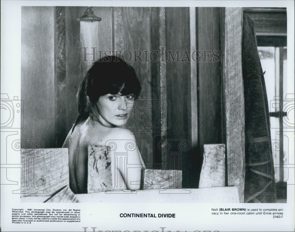 1981 Press Photo &quot;Continental Divide&quot; Blair Brown, - Historic Images