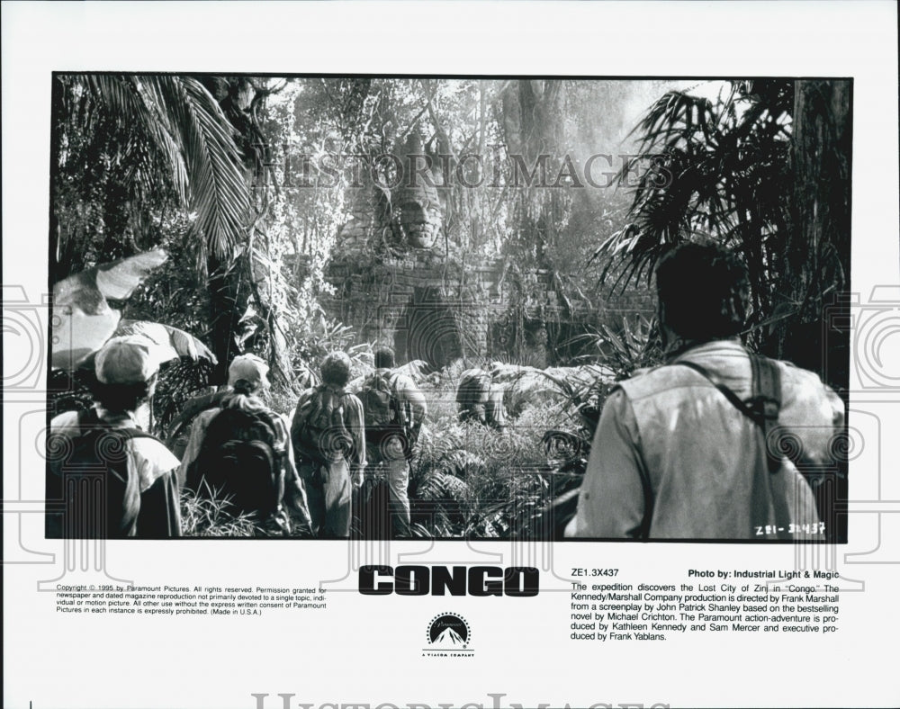 1995 Press Photo &quot;Congo&quot; Ernie Hudson,Laura Linney,Dylan Walsh - DFPG37485 - Historic Images