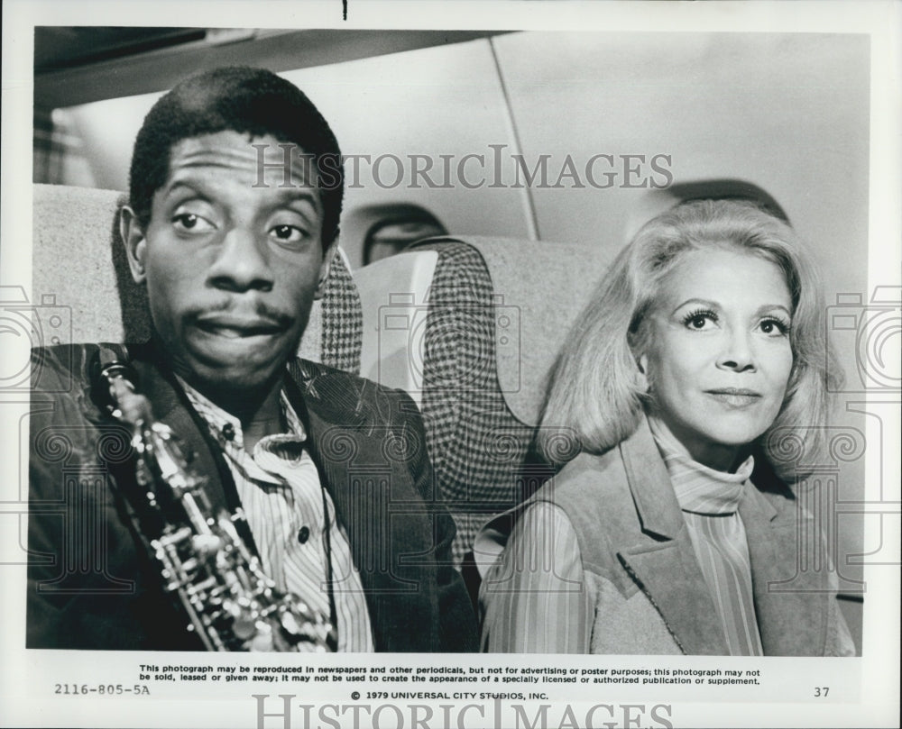 1979 Press Photo Jimmie Walker,Monica Lewis  in "The Concorde-Airport'79" - Historic Images