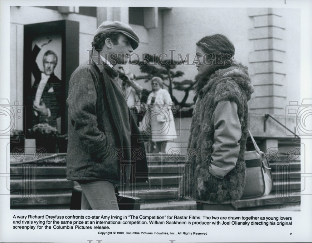 1980 Press Photo Richard Dreyfuss and Amy Irving in &quot;The Competition&quot; - Historic Images