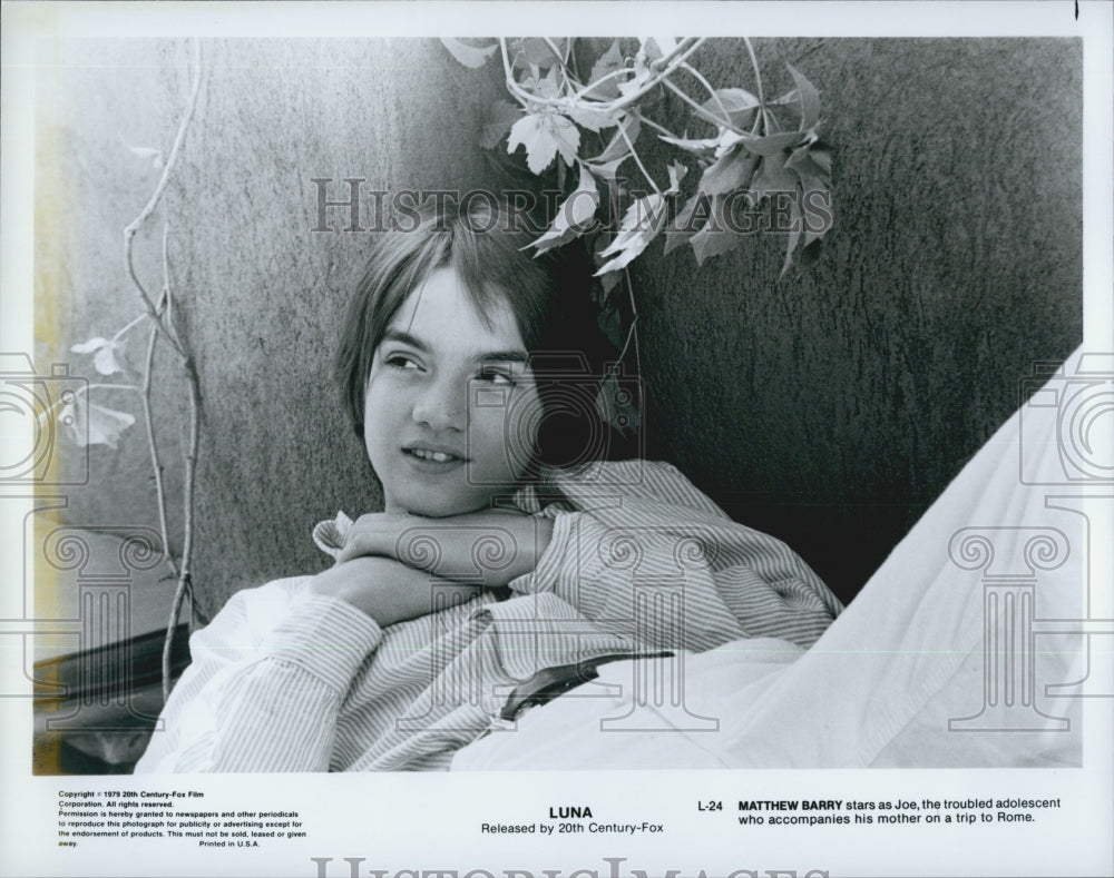 1979 Press Photo Actor Matthew Barry Starring In Film "Luna" 20th Century Fox - Historic Images