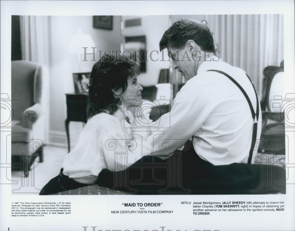 1987 Press Photo Actress Ally Sheedy, Tom Skerritt in "Maid to Order" Film - Historic Images