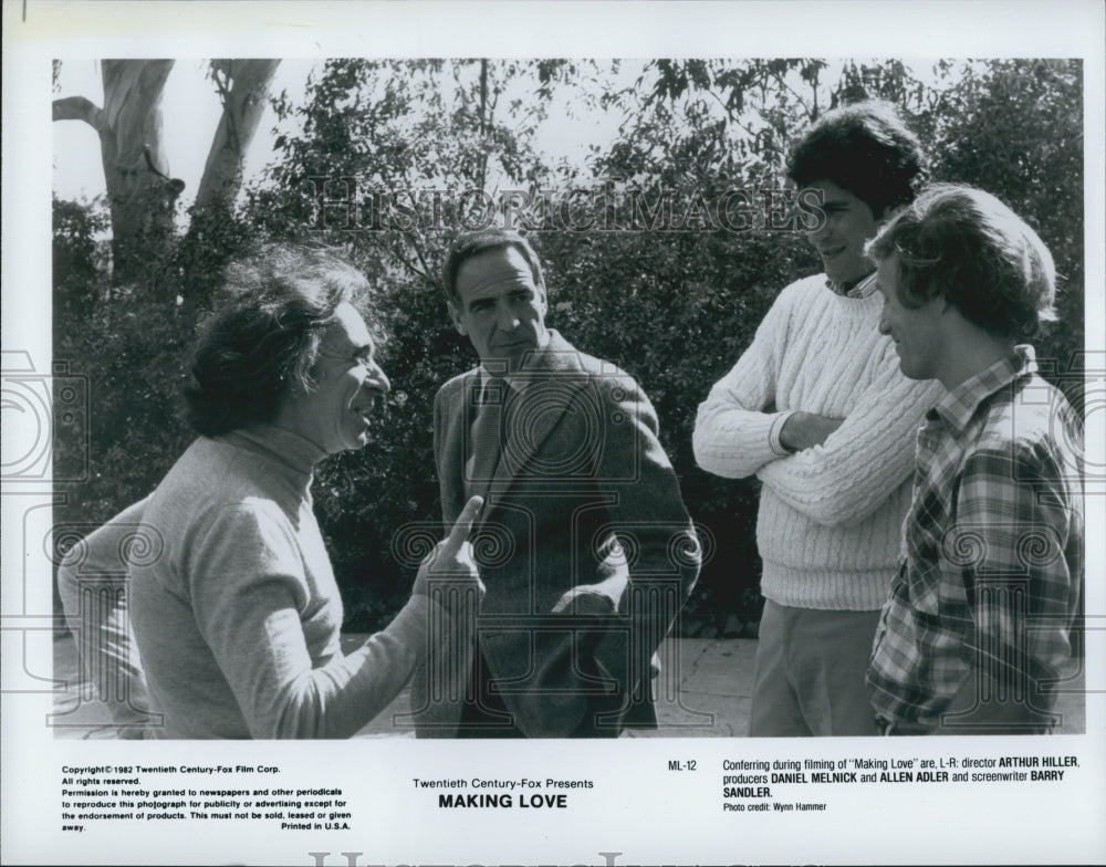 1982 Press Photo &quot;Making Love&quot; Film Director Arthur Hiller, Daniel Melnick - Historic Images