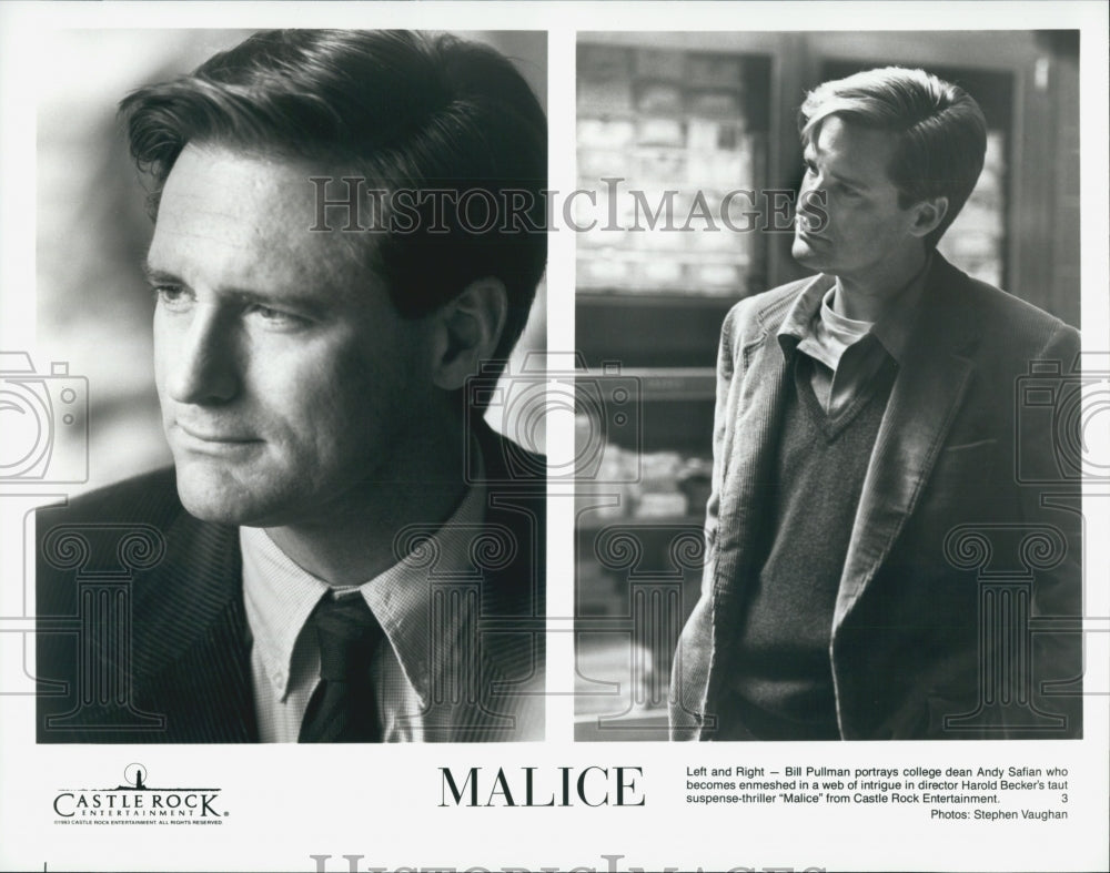 1993 Press Photo Actor Bill Pullman in &quot;Malice&quot; Film - Historic Images