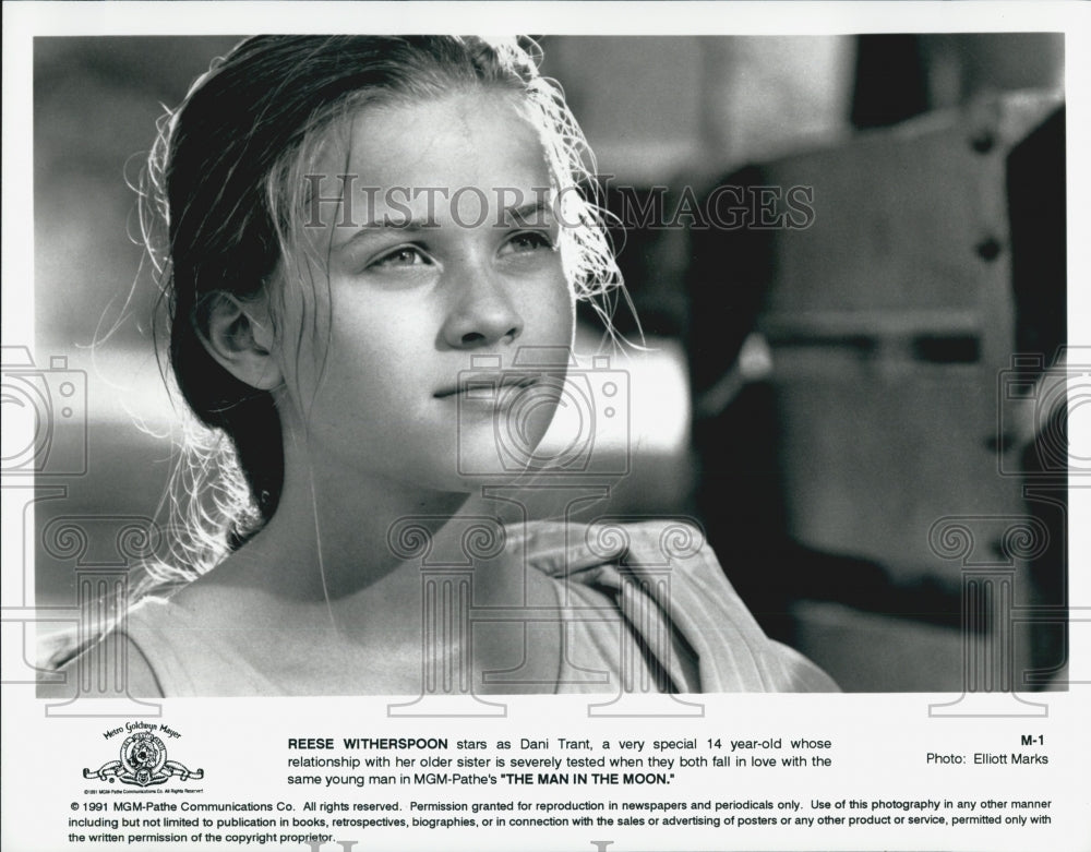 1991 Press Photo "The Man in the Moon" Reese Witherspoon - Historic Images