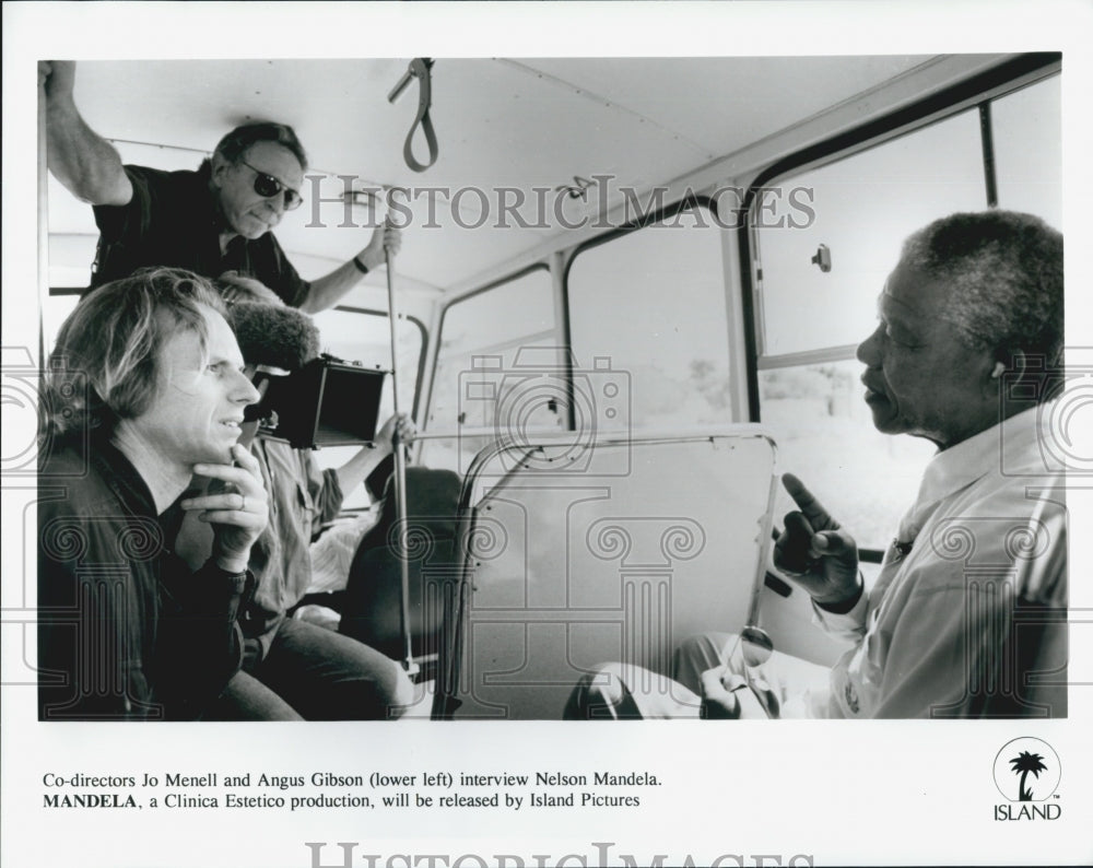 1987 Directors Jo Menell, Angus Gibson Interview Nelson Mandela-Historic Images