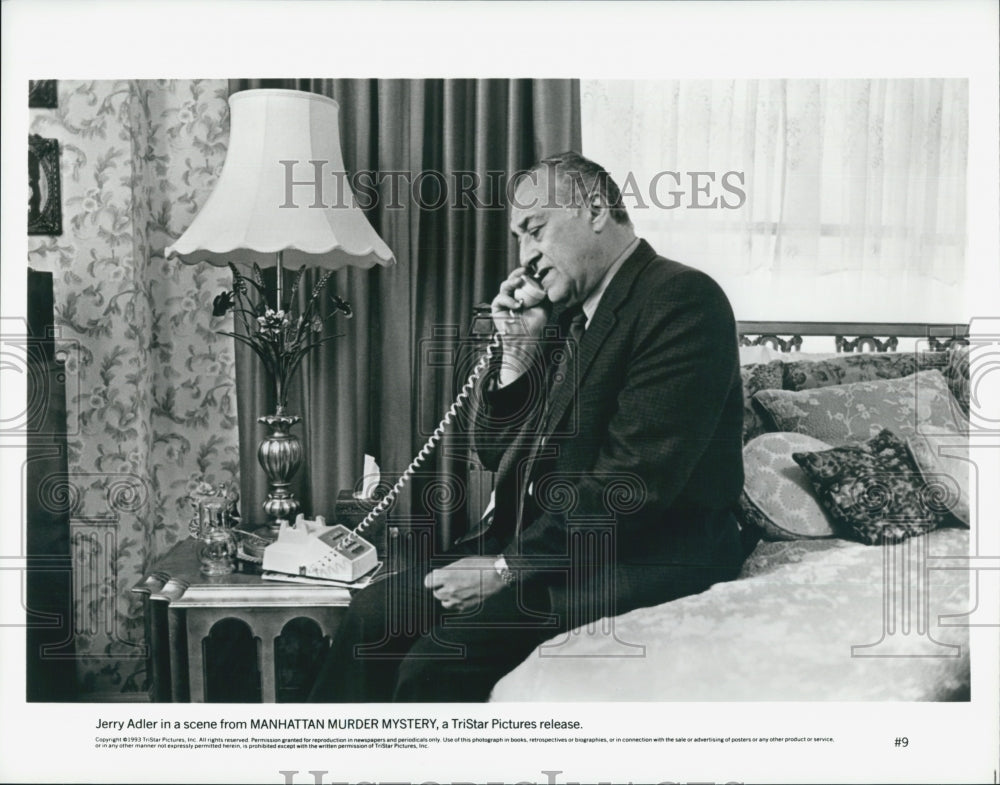 1993 Press Photo Actor Jerry Adler Starring In Film "Manhattan Murder Mystery" - Historic Images